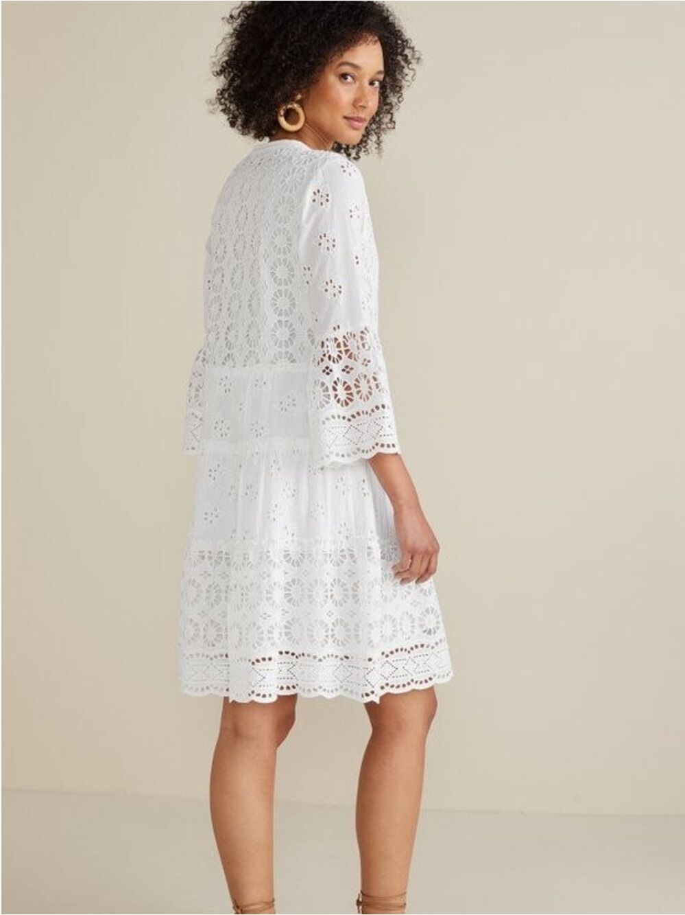 Soft Surroundings • Cordelia Eyelet Lace Short Dress - Picture 10 of 11